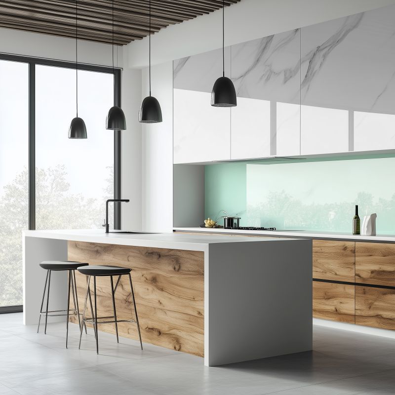 Küchenrückwand: Glas-Rückwand für die Küche als Spritzschutz
