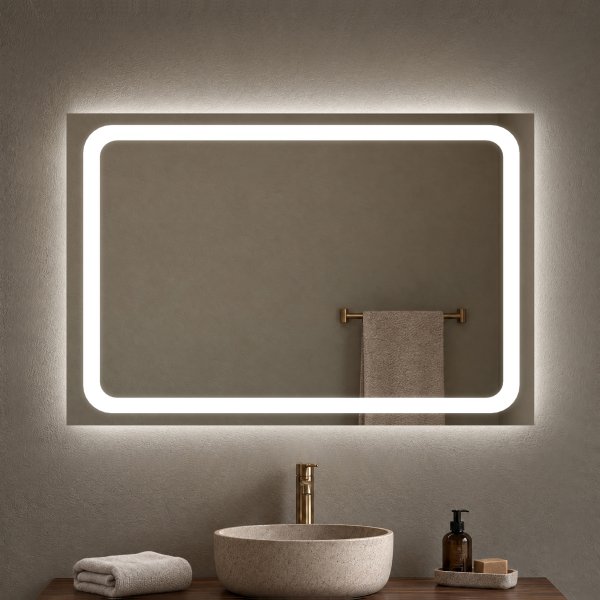 Badspiegel mit LED Beleuchtung - Boku