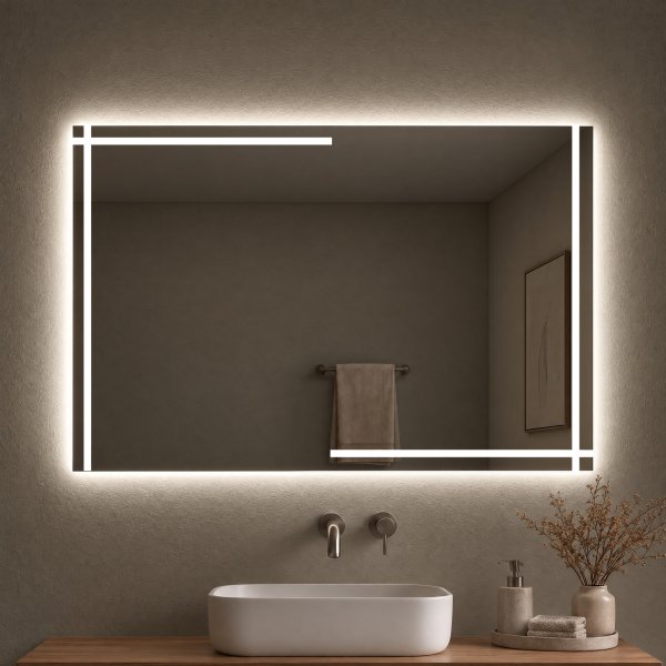 Badspiegel mit LED Beleuchtung - Pechina