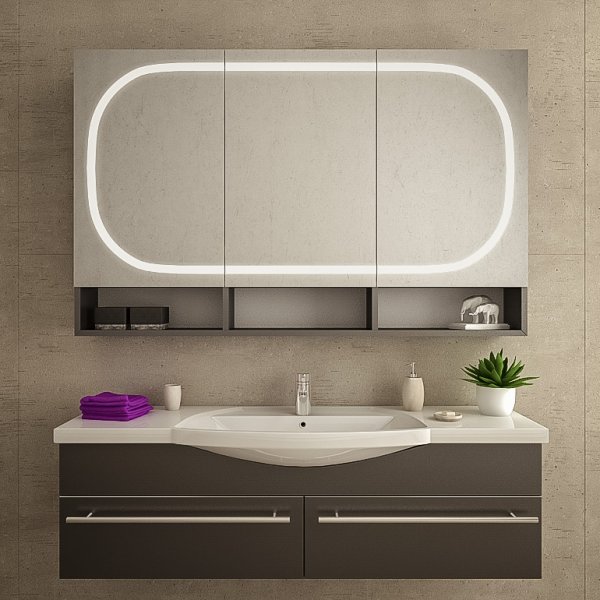 Design-Spiegelschrank Bad - DAVOS