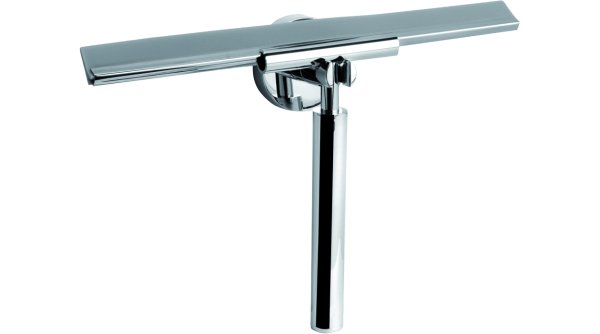 Duschabzieher mit Wandhalterung, Messing verchromt