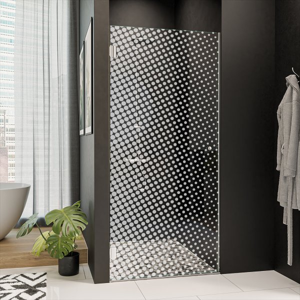 Dusche Glastür nach Maß mit Dekor DOT 2/101