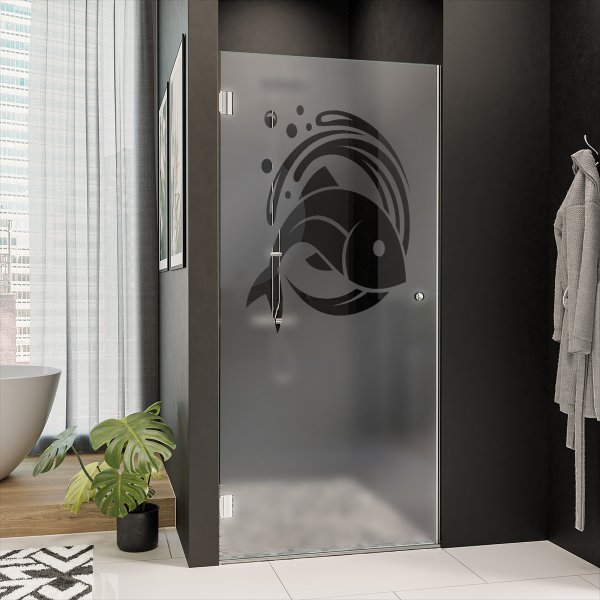 Dusche Nischentür mit Motiv FISCH 101