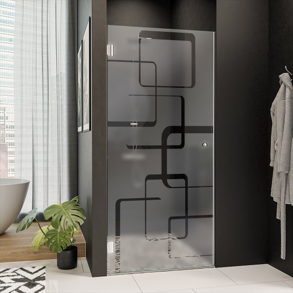 Duschkabinentür mit Dekor DESIGN 1/101