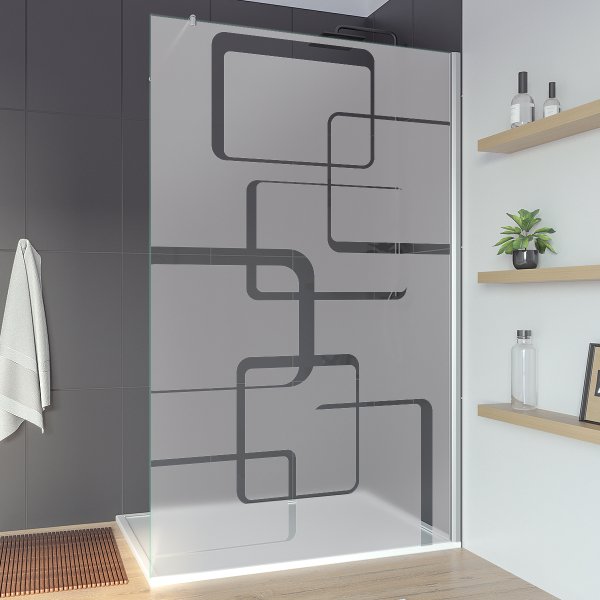 Duschtrennwand mit Motiv DESIGN 1T