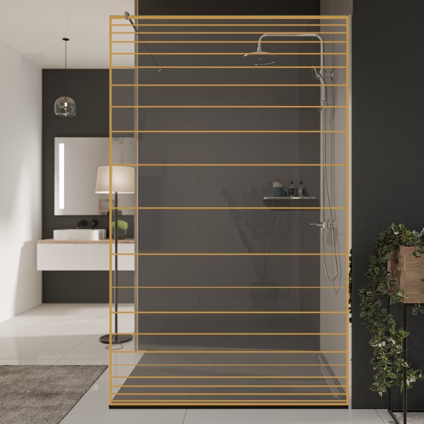 Glastrennwand Dusche mit Farbdruck FRAME FORRADO 1