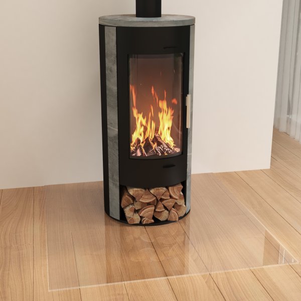 Kamin Bodenplatte ESG Weißglas 8 mm