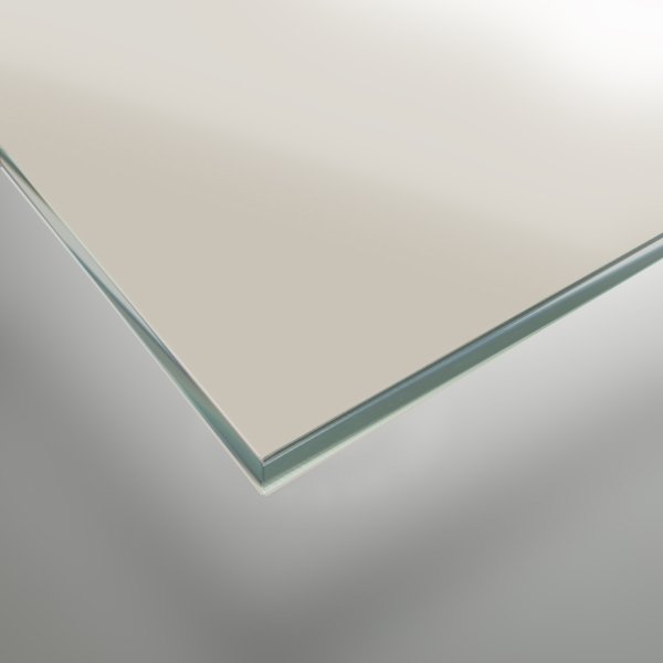 Lackiertes Glas - Cremeweiß / Weiß - REF 1013, 6mm