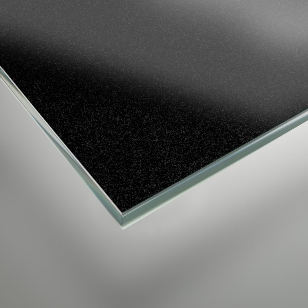 Lackiertes Glas - Schwarz mit Glitzer - REF 0337, 4mm