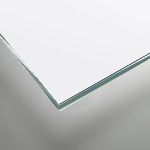 Lackiertes Glas - Weiß / Alpinweiß - REF 9003, 4mm