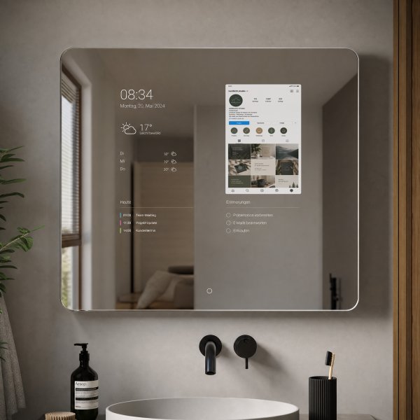Pilkington MirroView - Smart-Mirror Touchscreen & TV Glas, 6mm