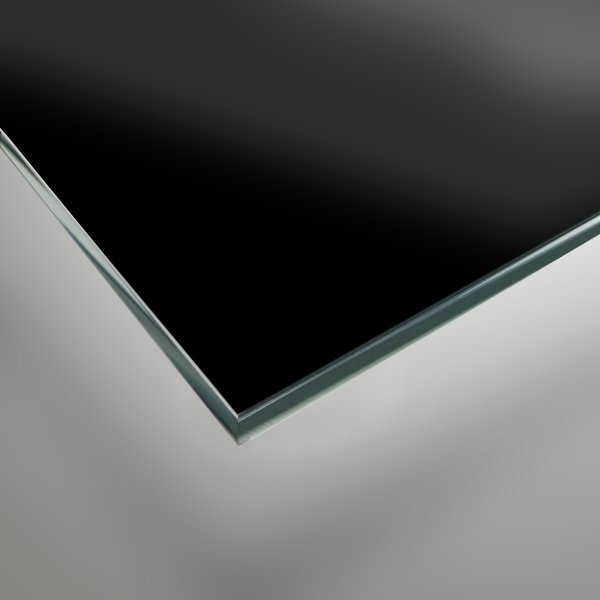 Schwarz lackiertes Glas - REF 9005, 4mm