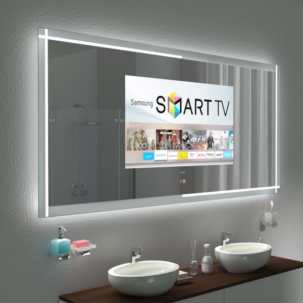 Spiegel mit TV und Glas-Rahmen - PECHINA 2
