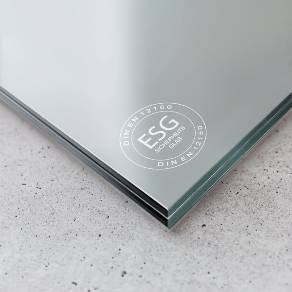 VSG aus ESG Glas 21,52 mm matt