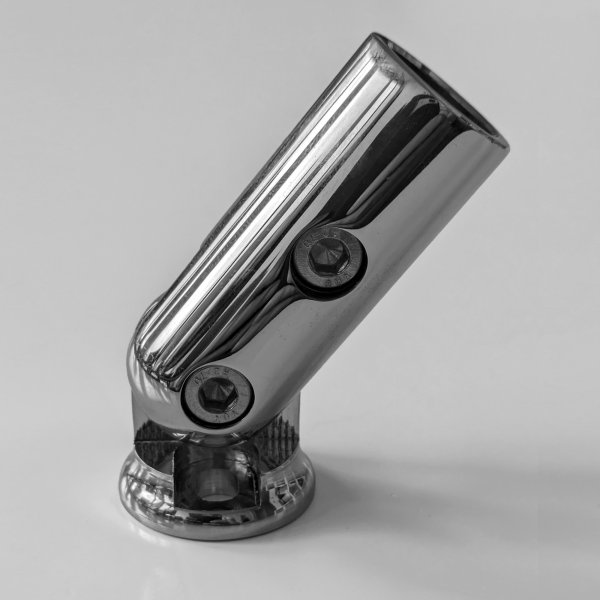 Wandanschluss Chrom 180° verstellbar für Ø 12 mm Stabistange geeignet