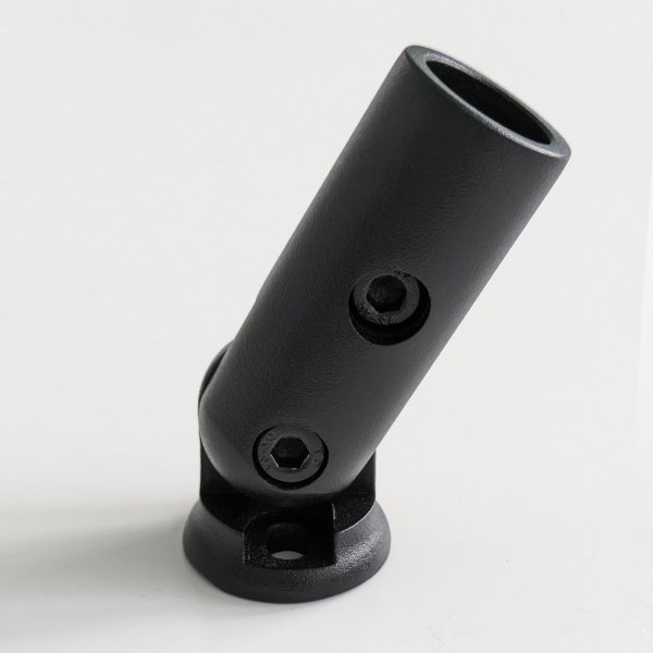 Wandanschluss schwarz 180° verstellbar für Ø 12 mm Stabistange geeignet