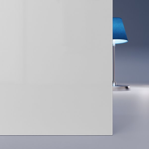 Weiß lackiertes ESG Glas nach Maß 4mm