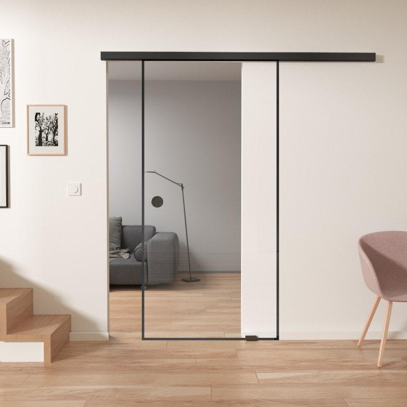 Schiebetür Glas mit schwarzem Rahmen FRAME 3/IS