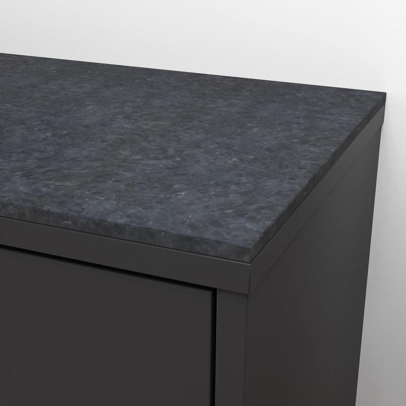 Granit schwarz geschliffen Nero Luanda 2 cm