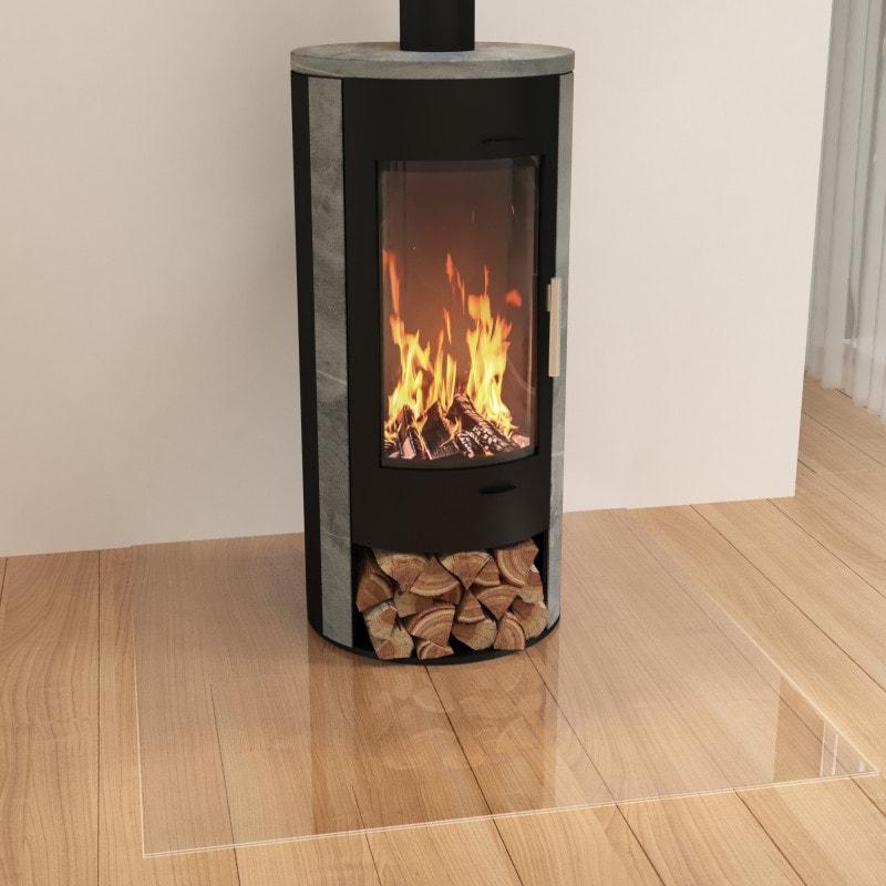 Kamin Bodenplatte ESG Weißglas 8 mm
