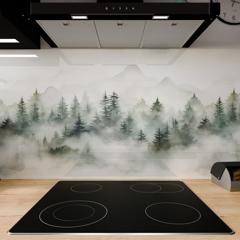Küchenrückwand ESG Glas 6mm mit keramischen Farbdruck FOG 1
