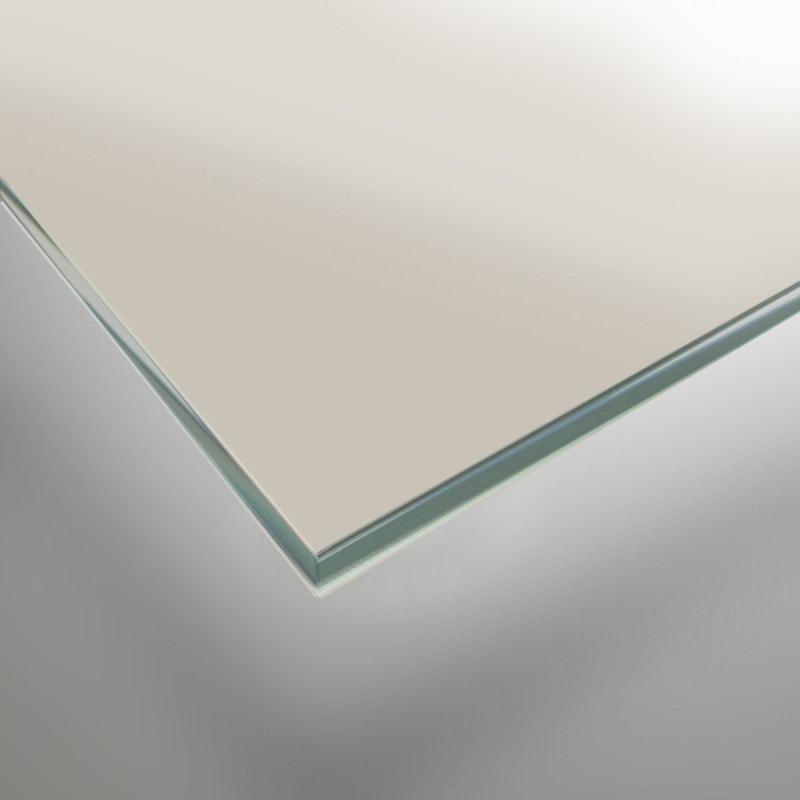 Lackiertes Glas - Cremeweiß / Weiß - REF 1013, 4mm