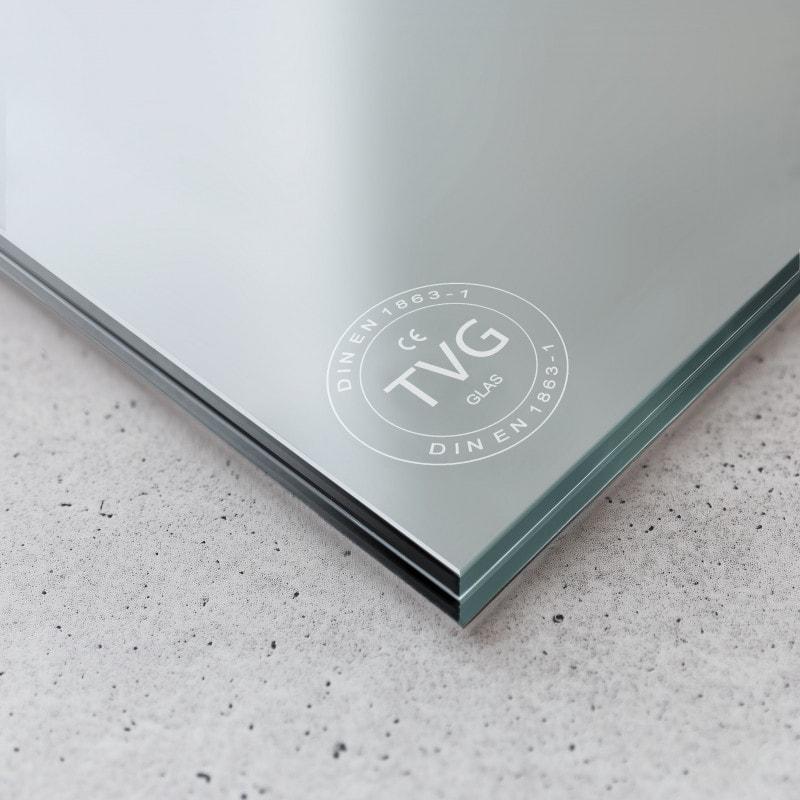 VSG aus TVG Glas 12,76 mm matt
