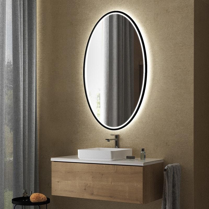 Teillack Spiegel oval beleuchtet F661L4OTL