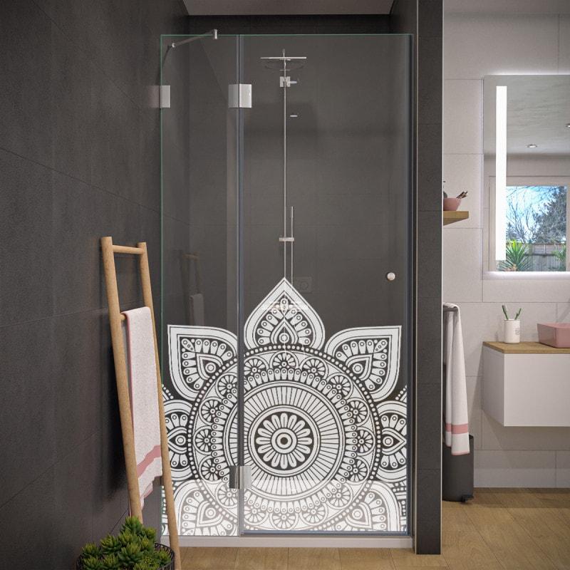 Laser-Design Duschtür aus Glas MANDALA 1/104