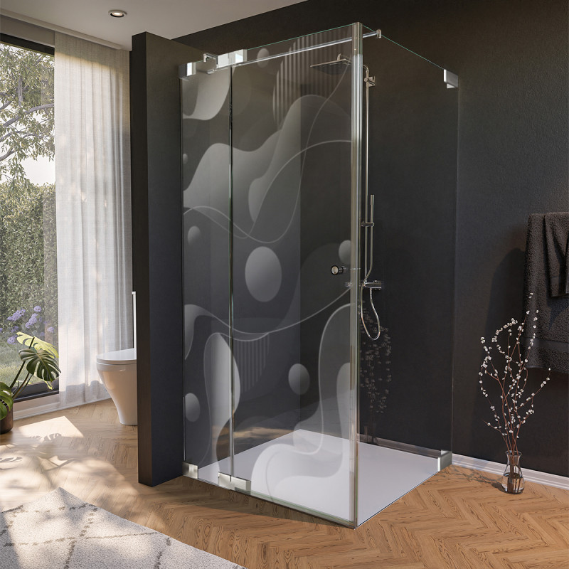 Glas Duschkabine Tür seitlich DESIGN 4/210