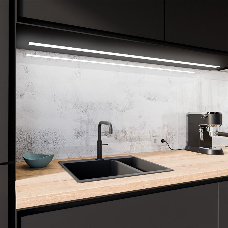 Küchenrückwand ESG Glas 6mm mit keramischen Farbdruck DIRTY WALL 1