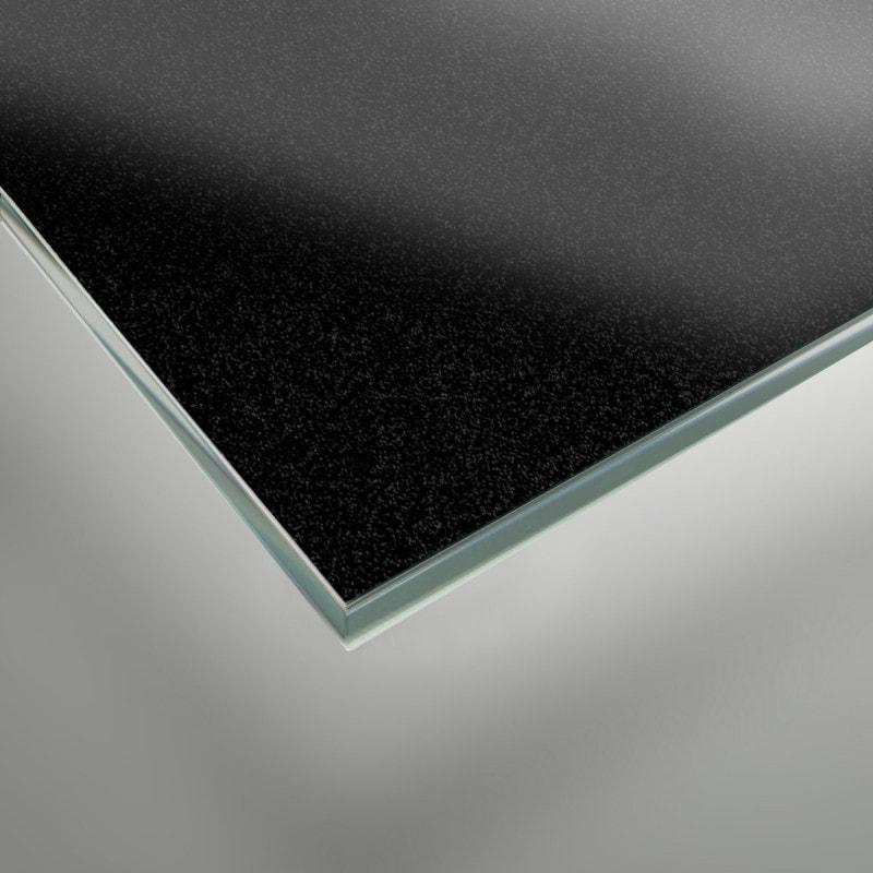 Lackiertes Glas - Schwarz mit Glitzer - REF 0337, 4mm