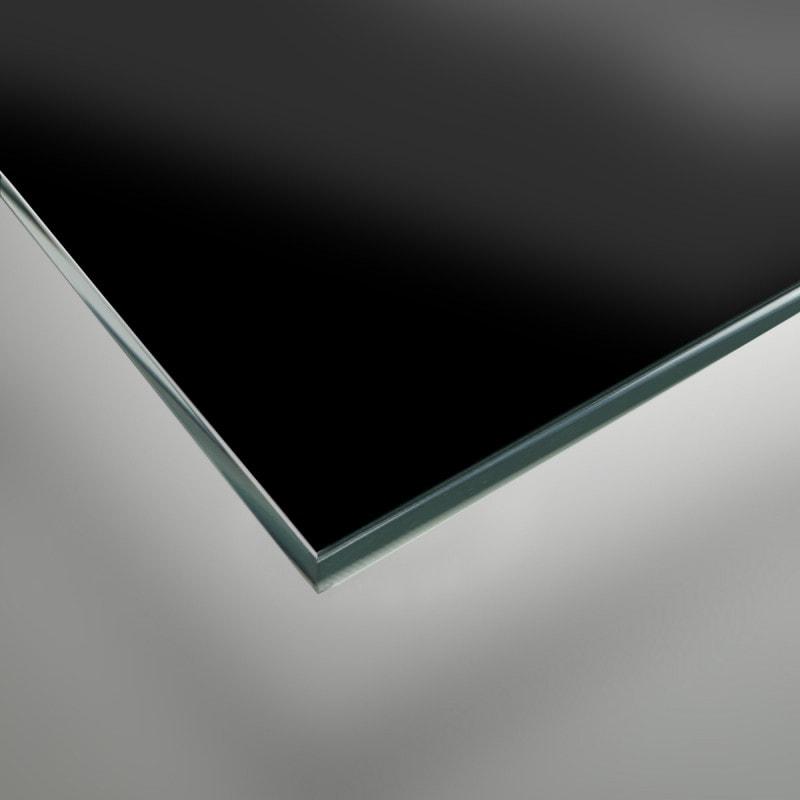 Schwarz lackiertes Glas - REF 9005, 4mm