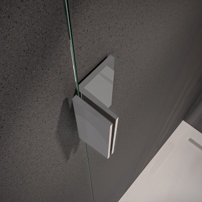 Glas Duschkabine mit Streifen, Tür seitlich FORRADO 1/210