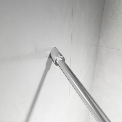 Wandanschluss Rund Chrom für 45°-Befestigung von 12 mm Stabilisationsstangen