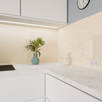 Küchenrückwand ESG Glas 6mm mit keramischen Farbdruck ART DECO 3