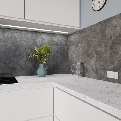 Küchenrückwand ESG Glas 6mm mit keramischen Farbdruck DIRTY WALL 2