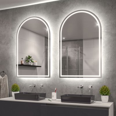 LED Badspiegel mit Rundbogen F636L4B