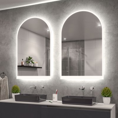 LED Badspiegel mit Rundbogen F642L4B