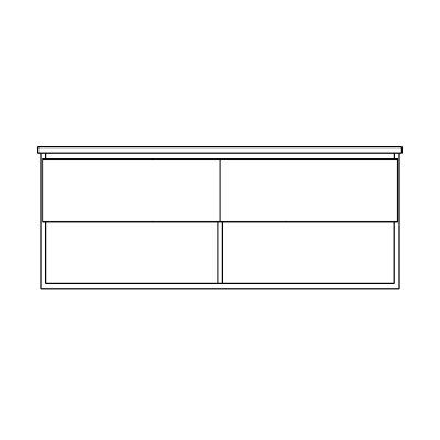 Badunterschrank mit Beleuchtung - Zingst 04A/LED
