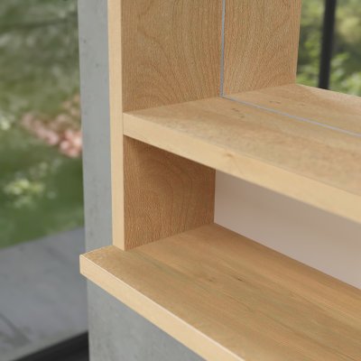Holzrahmen-Spiegel mit LED Beleuchtung - Madera 10