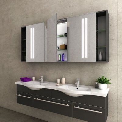 Bad Spiegelschrank mit Beleuchtung - SEVILLA