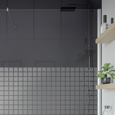 Walk-in Dusche Glas Seitenwand nach Maß CARRE 1T