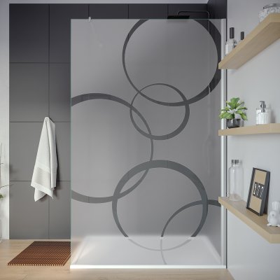 Duschtrennwand mit Motiv CERCO 3T