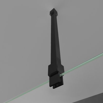Duschwand nach Maß Planibel® Dark Grey mit schwarzem Profil (T)