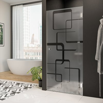Duschkabinentür mit Dekor DESIGN 1/101