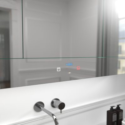 Spiegelschrank München NEO mit Digital-Uhr