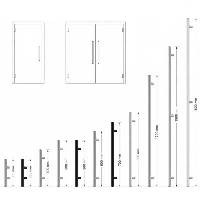 Doppel-Pendeltür aus Glas Industrielook schwarz FRAME 1 Satinato