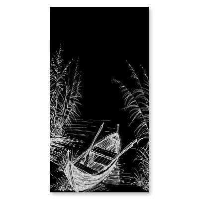 Dusche Glas Nischentür mit Motiv BOOT IM SCHILF 101