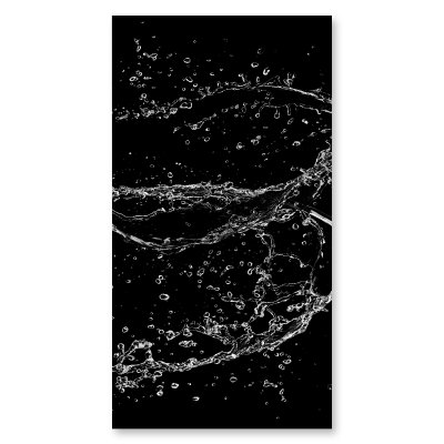 Dusche Nischentür Echtglas mit Motiv WASSER 4/101